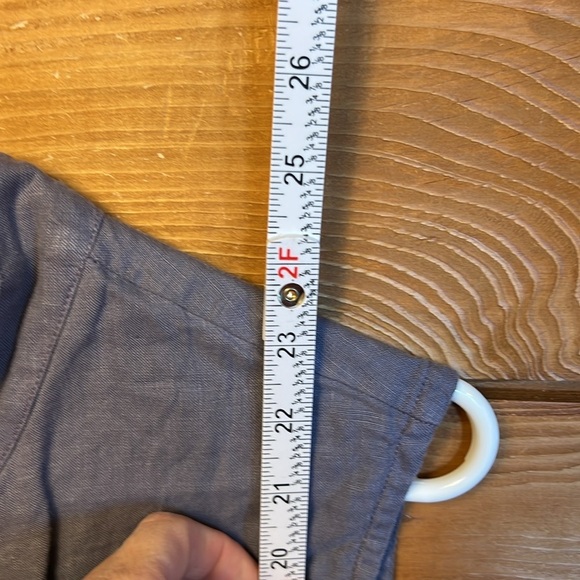 Bryn Walker Sleeveless Linen Shirt Womens Md Button Up Casual USA Blue summer - Picture 5 of 10